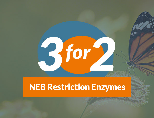 3 for 2 on NEB Restriction Enzymes